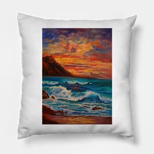 Fiery Sunset Pillow