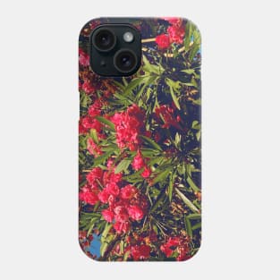 Pretty Red Flower with green leaves nature lovers beautiful photography design Phone Case