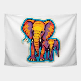 Cute cartoon elephant Tapestry