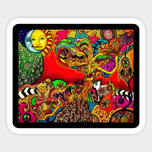 Psychedelic nature - Psychedelic - Sticker
