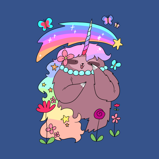 Rainbow Unicorn Sloth by saradaboru