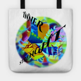 Inner Strenght Rainbow colors 80s 90s Artwork Tote