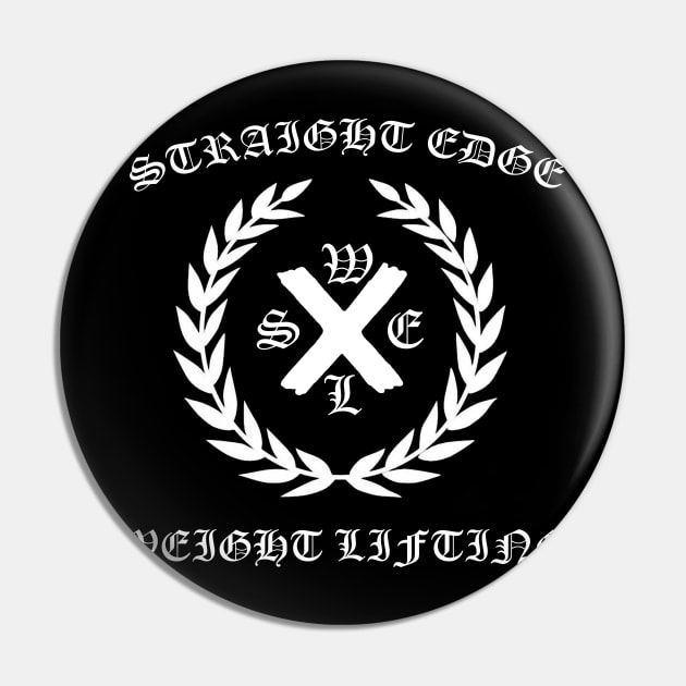 Straight Edge Weightlifting Pin by WithinSanityClothing