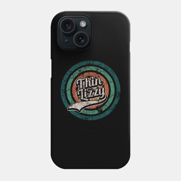 Thin Lizzy // Retro Circle Crack Vintage Phone Case by People Mask