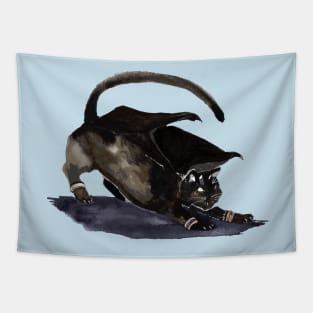 Stretch - Cat Dragon Ink Art Tapestry