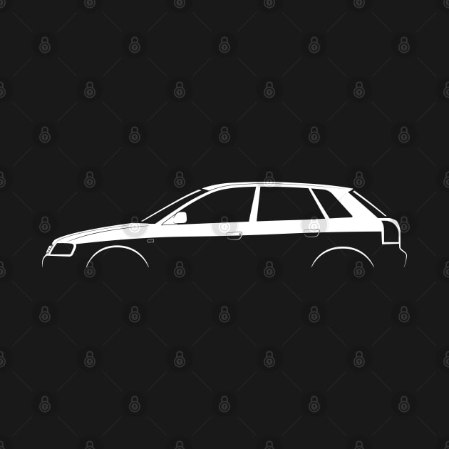 Audi A3 Sportback (8L) Silhouette by Car-Silhouettes