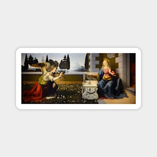 Annunciation by Leonardo Da Vinci Magnet