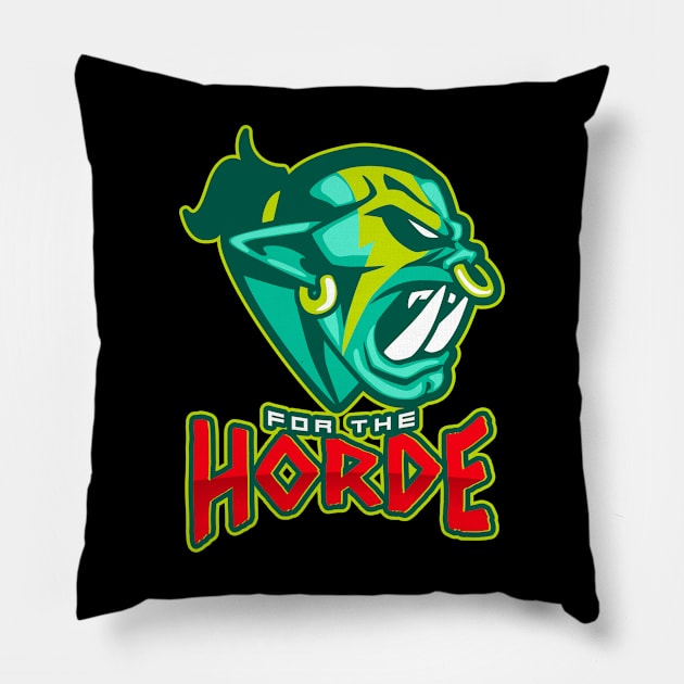 For the Horde Pillow by Cementman Clothing