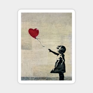 Banksy's Girl with a Red Balloon III Magnet