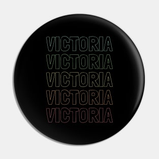 Victoria Name Pattern Pin