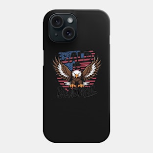 4th of July Bald Is Beautiful Bald Eagle Men Women Gift Phone Case