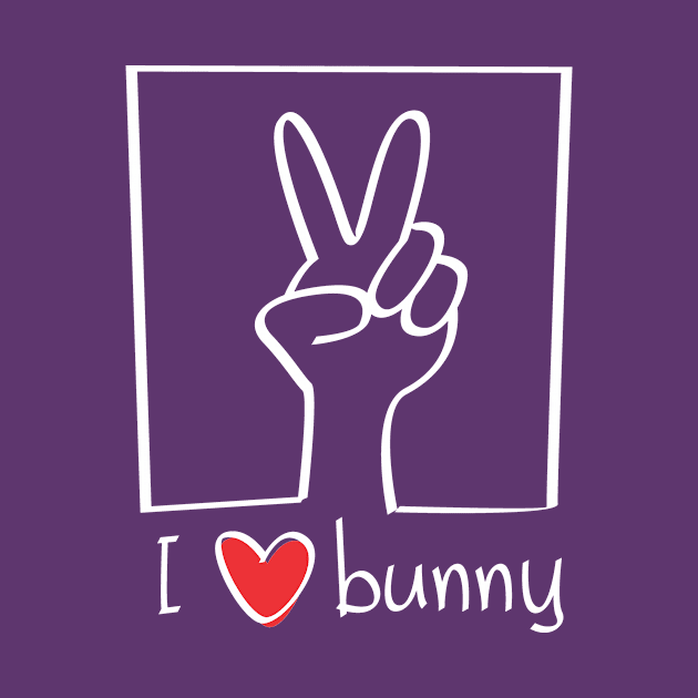 peace and love bunny by denufaw