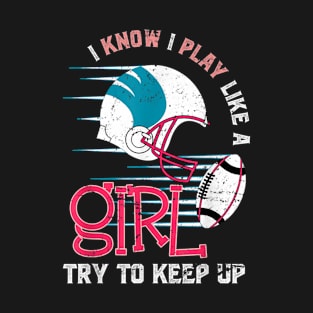 Team Football Player Girl T-Shirt