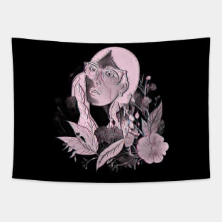 Woman With Flowers Tapestry