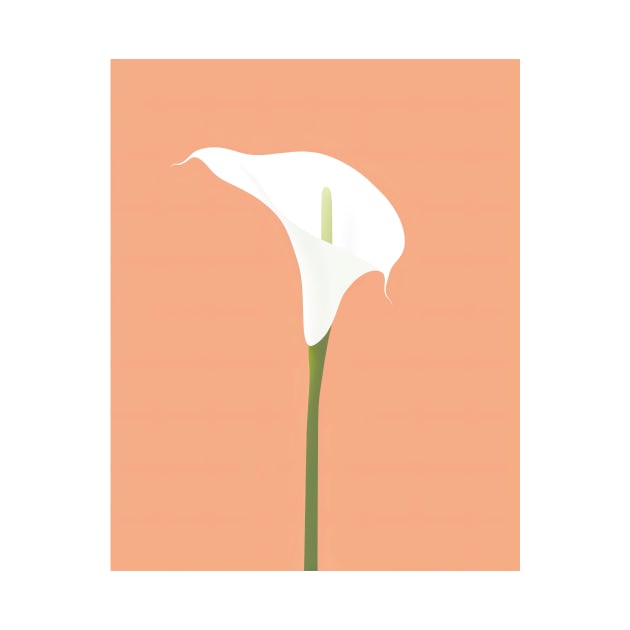 Elegant Calla Lily Art Print - Minimalist Floral Decor by 026PrintableArt