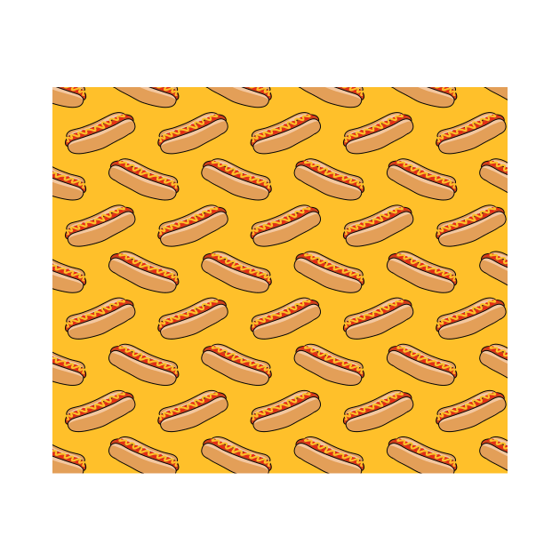 Hotdog Yellow Pattern by saradaboru