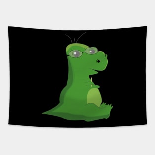 Dinosaur Nerd Glasses Design Tapestry