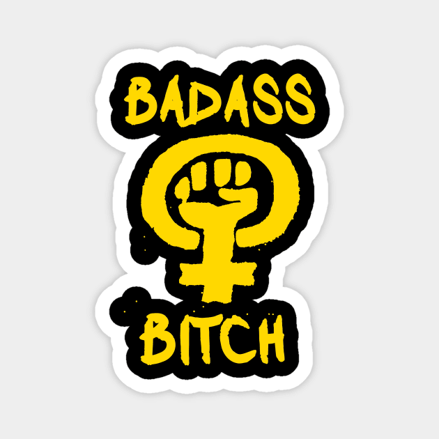 Badass Bitch Magnet by Go Ask Alice Psychedelic Threads