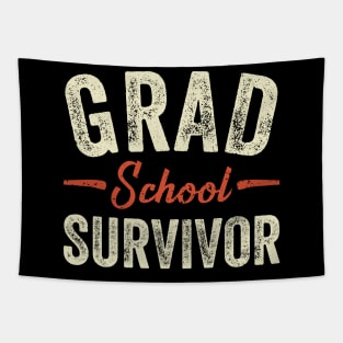 Grad School Survivor Graduate Student Gift Tapestry