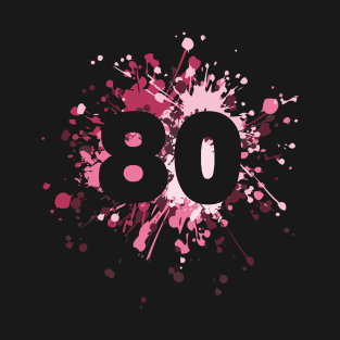 Number 80th Color Splash T-Shirt