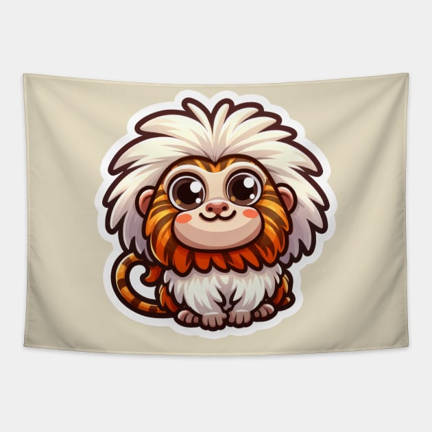 Tamarin Critter Cove Cute Animal A Splash of Forest Frolics and Underwater Whimsy! Tapestry by dcohea