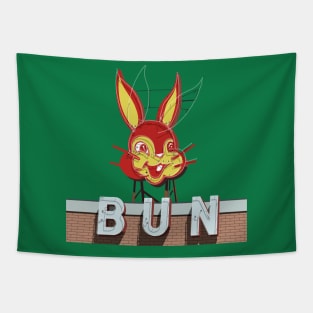 Bun sign, with neon, no background Tapestry