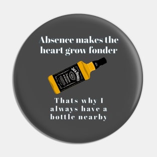 Absence makes the heart grow fonder. That's why I always have a bottle nearby Pin
