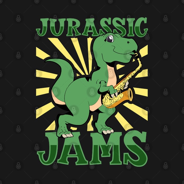 Jurassic Jams - TREX Saxophonist by Modern Medieval Design