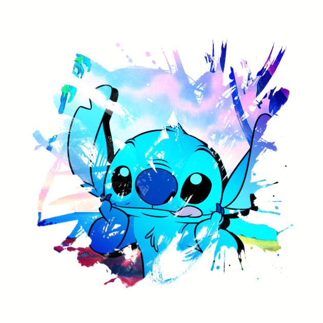 Stitch Splash Paint - Lilo And Stitch - T-Shirt | TeePublic