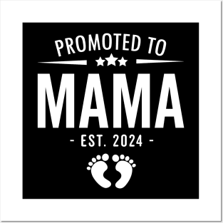 Promoted To Mommy Est 2024 First Time Mom For Mom Women Sweatshirt