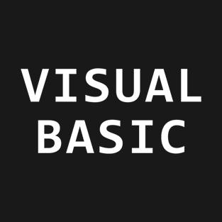 Visual Basic programing language simple white logo T-Shirt