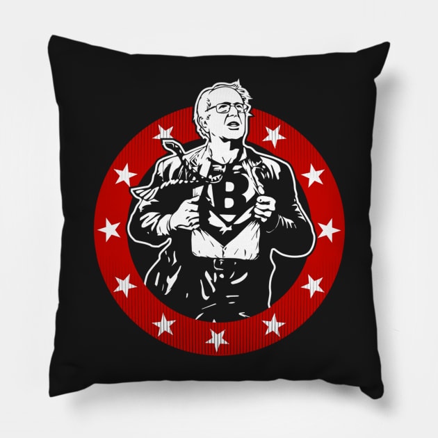 Super Bernie Superhero Bernie Sanders for President Pillow by solsateez