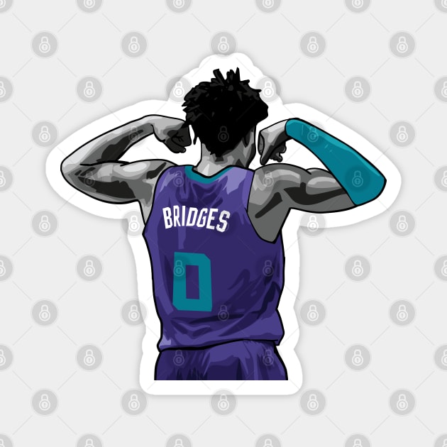 Miles Bridges Vector Back Magnet by qiangdade