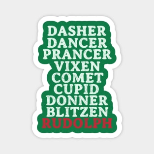 Reindeer names Magnet