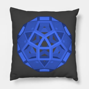 Gmtrx Seni Lawal blue v2 skeletal rhombicosidodecahedron Pillow