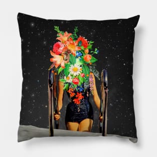 Star Bath collage art Pillow