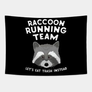Raccoon Running Team Tapestry