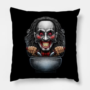 Horror toilet Monster #11 Pillow