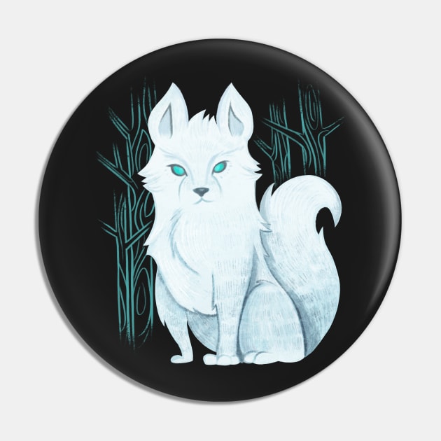 White wolf Pin by Blanquiurris