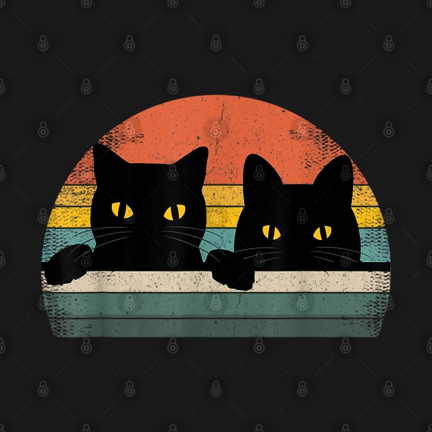 Two Cats Retro by Cats Rule Everything 