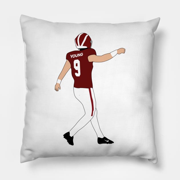 the quarterback bryce young Pillow by rsclvisual