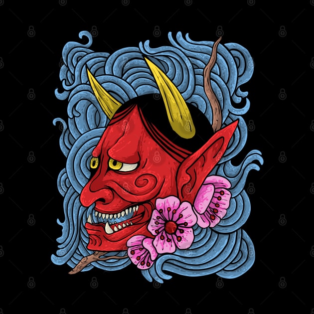 hannya mask by Amartwork