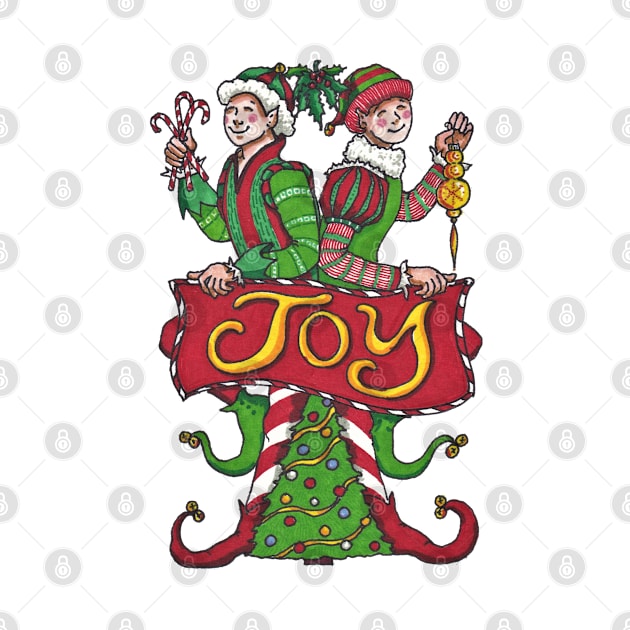 Joyous Holiday Elves by katydidkay