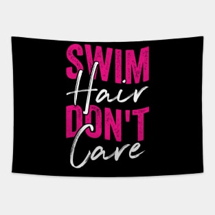 Swim Hair Don't Care Swimming Girl Gift Tapestry