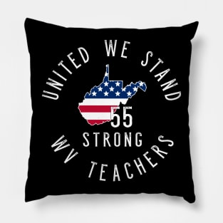 West Virginia teacher support - WV United - 55 United Shirt Pillow