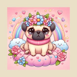 Kawaii Pug Dog T-Shirt