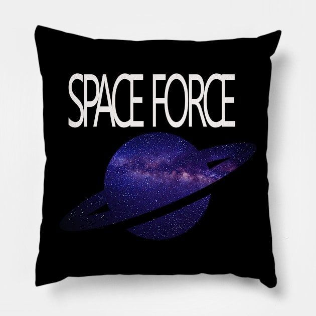 space force galaxy white Pillow by MAU_Design