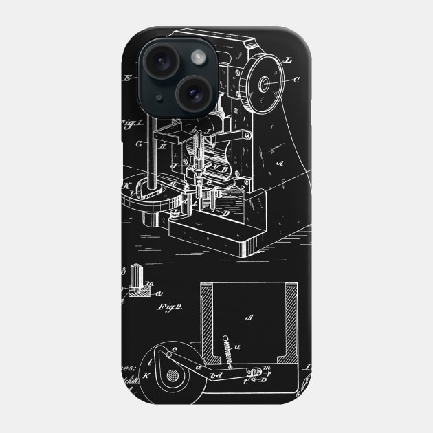 bullet-machine Vintage Patent Hand Drawing Phone Case by TheYoungDesigns