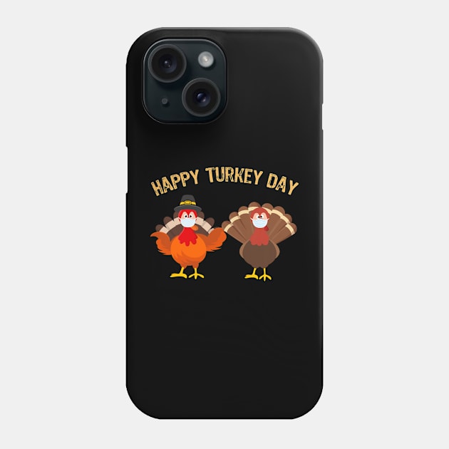 Happy Turkey Day - Funny thanksgiving gift Phone Case by Teesamd