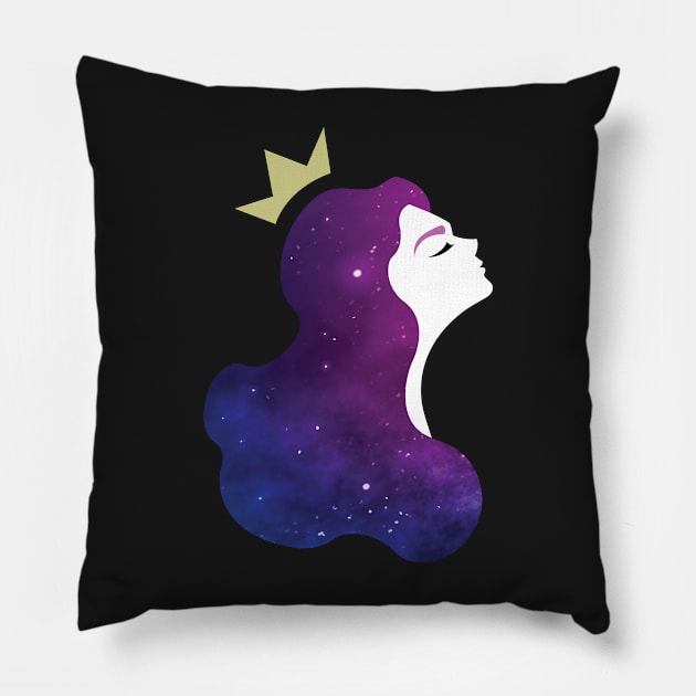 Galaxy princess Pillow by laura-nagel